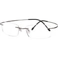 thumbnail image 1 of Agstum Flexible Optical Hingeless Gold Eyeglasses Titanium Rimless Glasses Frames for Men Women, 1 of 6