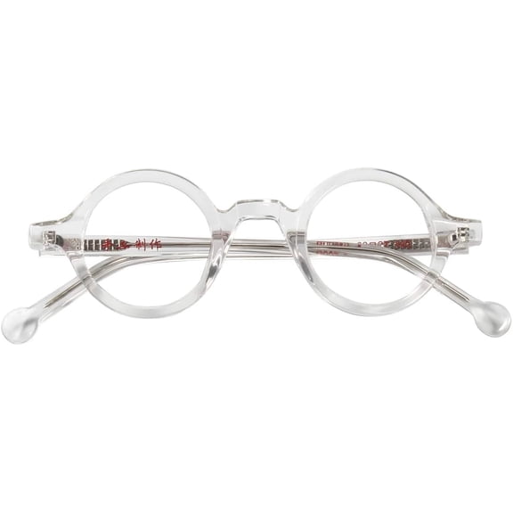 Agstum Handmade Acetate Small Round Optical Glasses Frame Spectacles Clear Lens 38mm