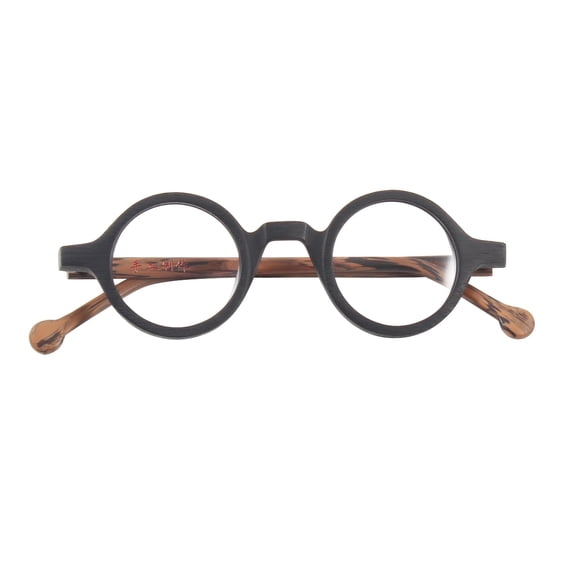 Agstum Handmade Acetate Small Round Optical Glasses Frame Spectacles Clear Lens 38mm