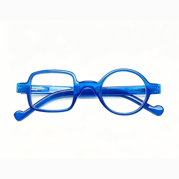 Agstum One Square One Round Irregular Reading Glasses Retro Readers with Spring Hinge