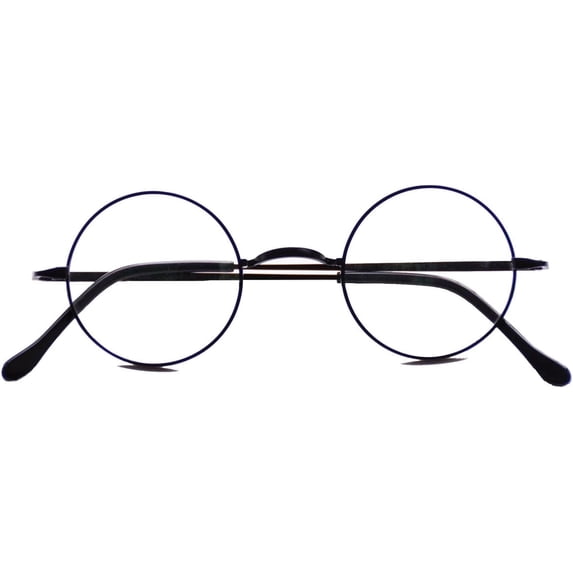 Agstum Pure Titanium Retro Round Gold Eyeglasses Frame without Nose Pads