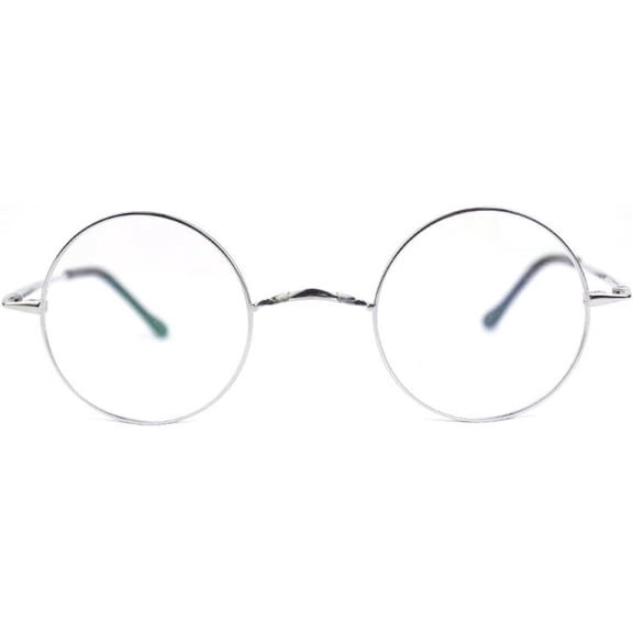 Agstum Pure Titanium Retro Round Gold Eyeglasses Frame without Nose Pads