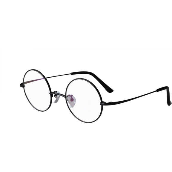 Agstum Pure Titanium Retro Round Gold Glasses Frame Optical Eyeglasses 44-24-140