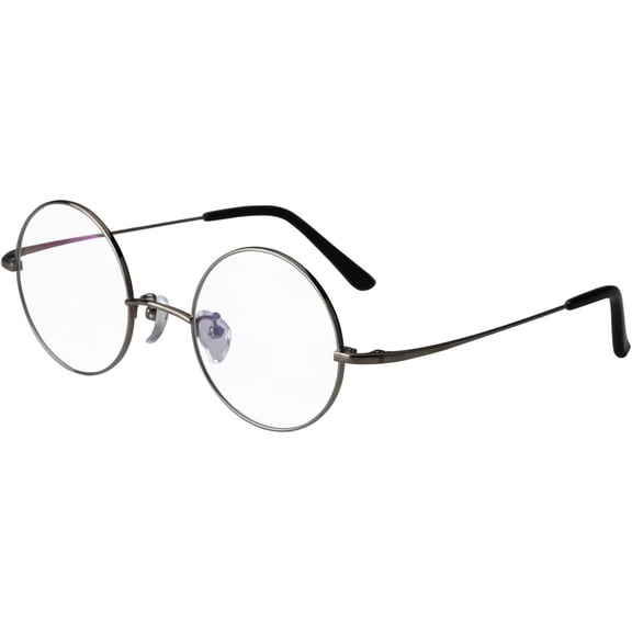 Agstum Pure Titanium Retro Round Grey Glasses Frame Optical Eyeglasses 44-24-140