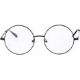 Agstum Retro Round Metal Non-Prescription Optical Eye Glasses Frame ...