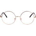 thumbnail image 1 of Agstum Retro Round Metal Non-Prescription Optical Eye Glasses Frame with Spring HInge Clear Lens, 1 of 6
