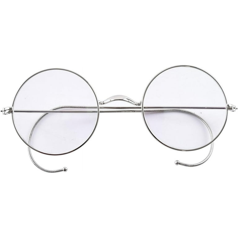 Agstum Retro Round Silver Wire Rim Eyeglasses Optical Glasses