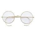 thumbnail image 1 of Agstum Retro Round Silver Wire Rim Eyeglasses Optical Glasses Frame without Nose Pads, 1 of 6