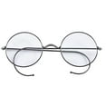thumbnail image 1 of Agstum Retro Round Silver Wire Rim Eyeglasses Optical Glasses Frame without Nose Pads, 1 of 5