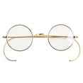 thumbnail image 1 of Agstum Retro Small Round Gold Wire Rim Eyeglasses Optical Glasses Frame with Cable Arms, 1 of 5