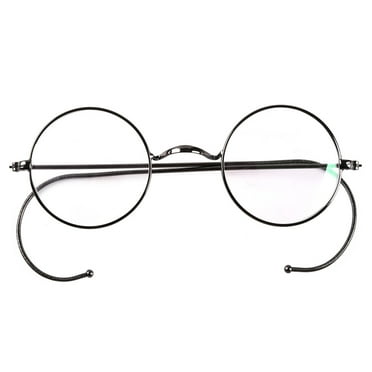 Agstum Retro Small Round Gold Wire Rim Eyeglasses Optical Glasses Frame with Cable Arms
