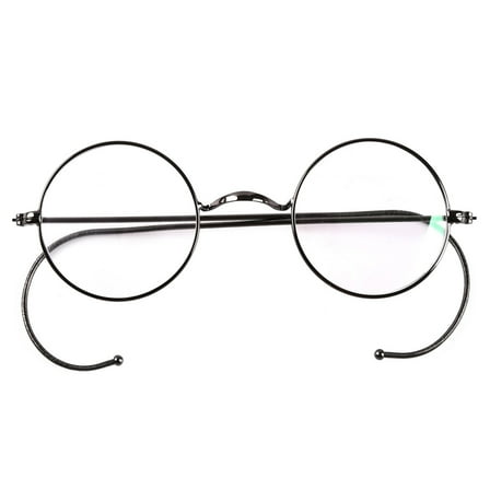 Agstum Retro Small Round Gold Wire Rim Eyeglasses Optical Glasses Frame with Cable Arms