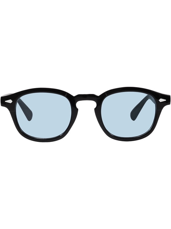Round Retro Inspired Party Candy Sunglasses with Rivets Black Tinted Lens UV 400