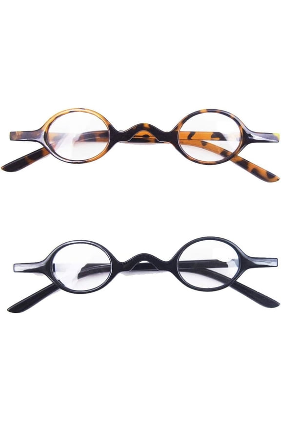 Small Round Retro Blue Light Blocking Reading Glasses with Spring Hinge Readers