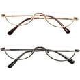 thumbnail image 1 of Agstum Retro Metal Half Moon Reading Glasses with Spring Hinge Half Rimless Readers, 1 of 6