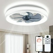 Agtana 20" Ceiling Fans with Lights & Remote Control, 3 Color Temperatures 6 Speeds Ceiling Fan