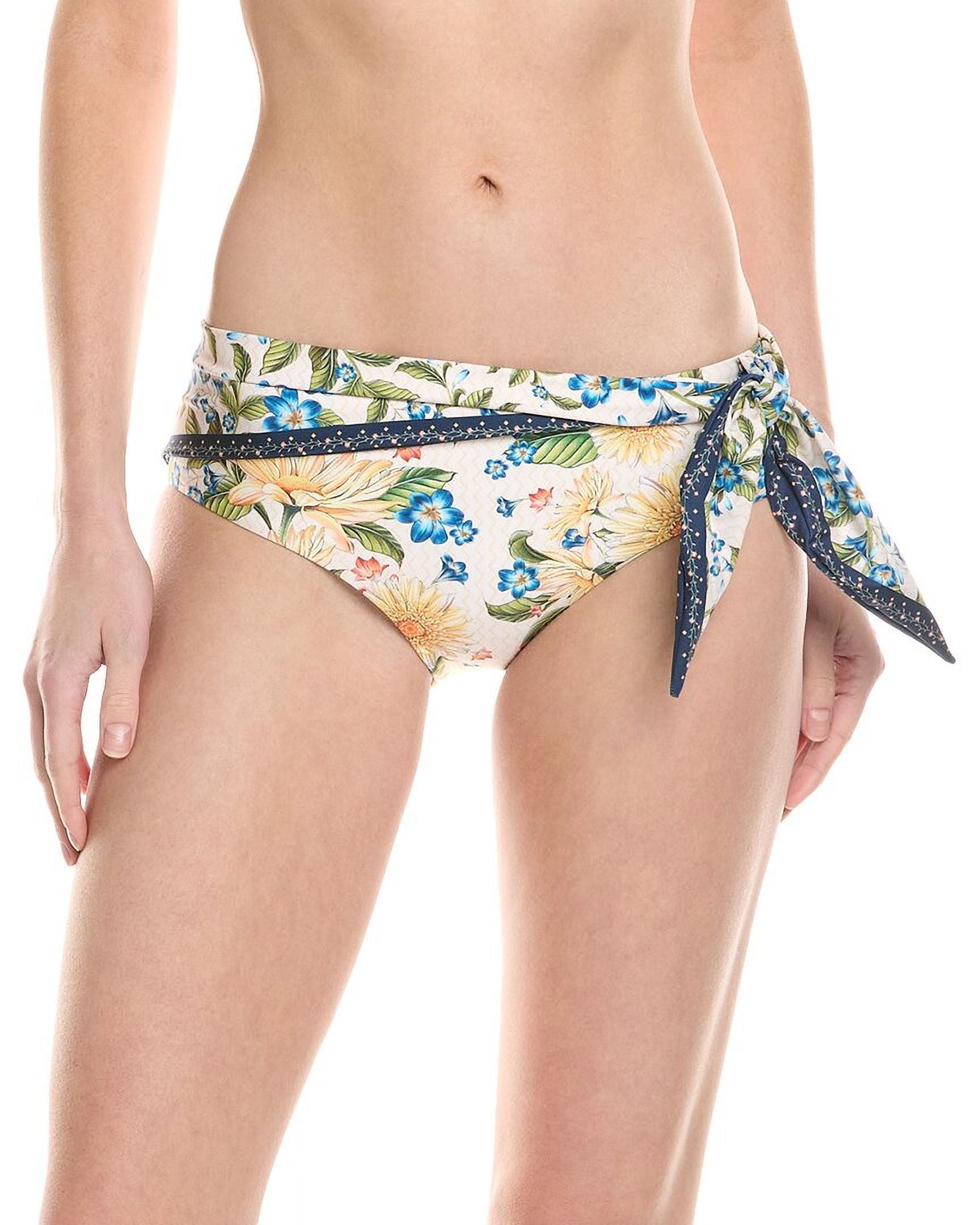 Agua Bendita womens  Perla Sm Jardim Bikini Bottom, XL, Yellow