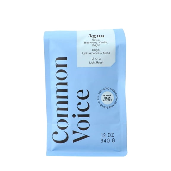 Agua Common Voice Coffee - Roasted by 8th & Roast Coffee Co. - Whole Bean Coffee - 2lb Bag