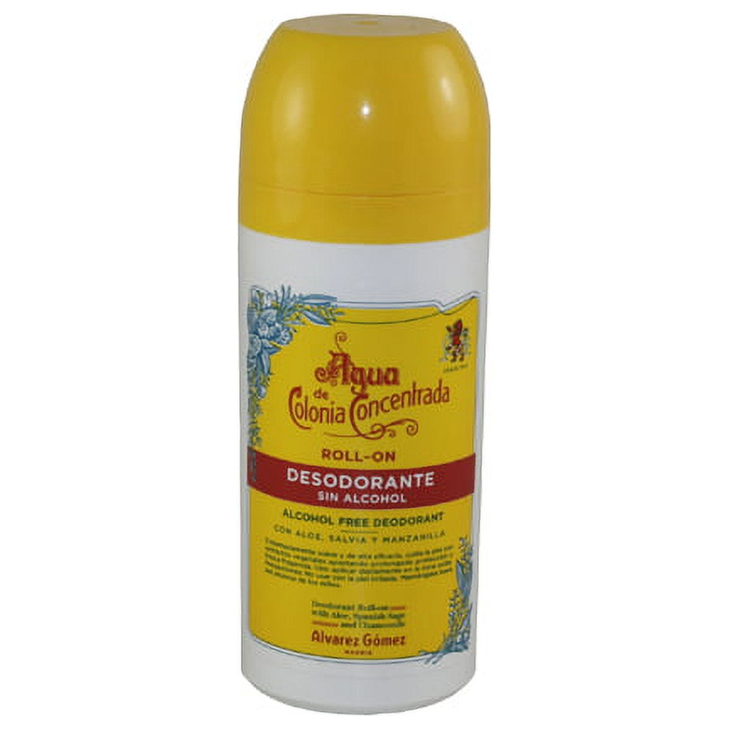 Agua De Colonia Concentrada Roll On Deodorant 2.5 Oz / 75 Ml for Men by Alvarez Gomez