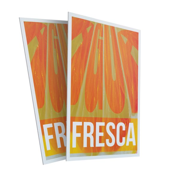 Agua Fresca (2-Pack) 24 Inch x 36 Inch Plastic Signs | Sign Insert 4mm Corrugated Plastic Signs Storefront Window Poster | Fresh Drinks, Juice Stands, Summer Specials | Made in USA