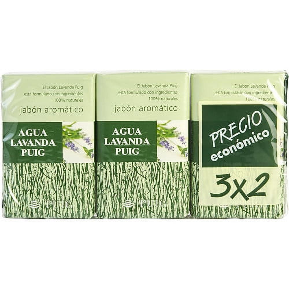 Agua Lavanda Puig Set-Set Of 2 Soaps Plus 1 Free And Each Is 4.4 Oz By