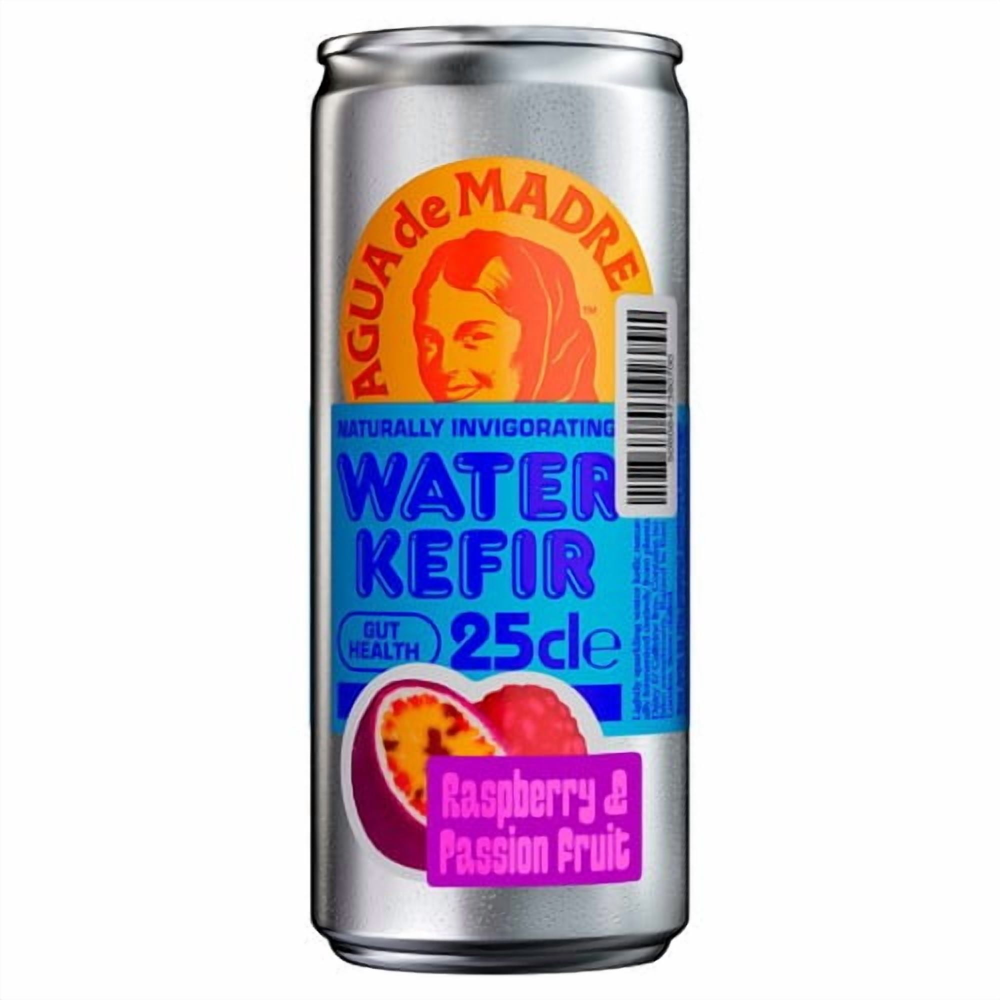 Agua de Madre Raspberry & PassionFruit Water Kefir 250ml, British Import (Pack of 3)