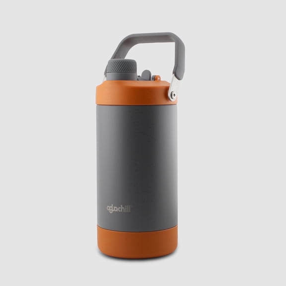 Aguachill Triple Insulated Stainless Steel 32oz Water Bottle With 2in1 Leakproof Lid, Built In Straw, Spout & Rubber Boot, Big Carry Handle