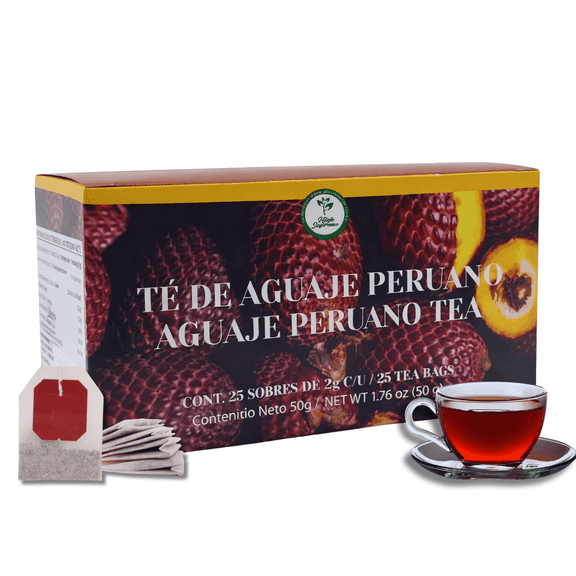 Aguaje Peruano Tea (Peruvian Aguaje) 100% Natural, Vegan | 25 Tea Bags