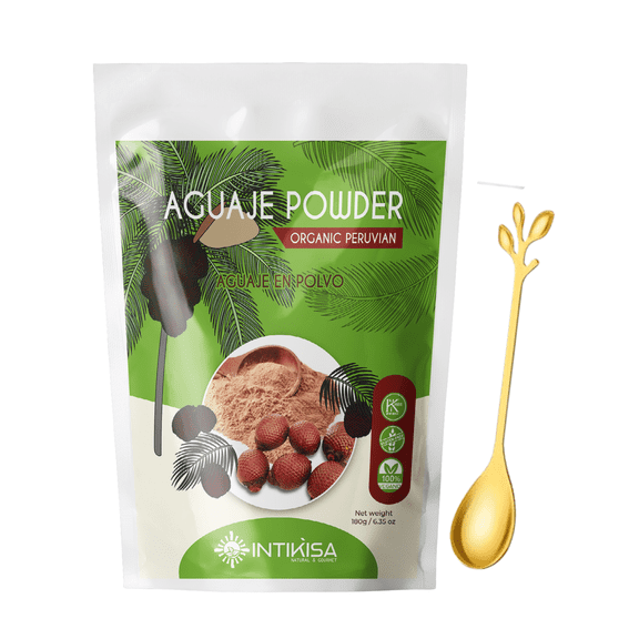 Intikisa Aguaje Powder, Organic Peruvian Fruit Powder, Vegan, Gluten Free, 6.35 oz