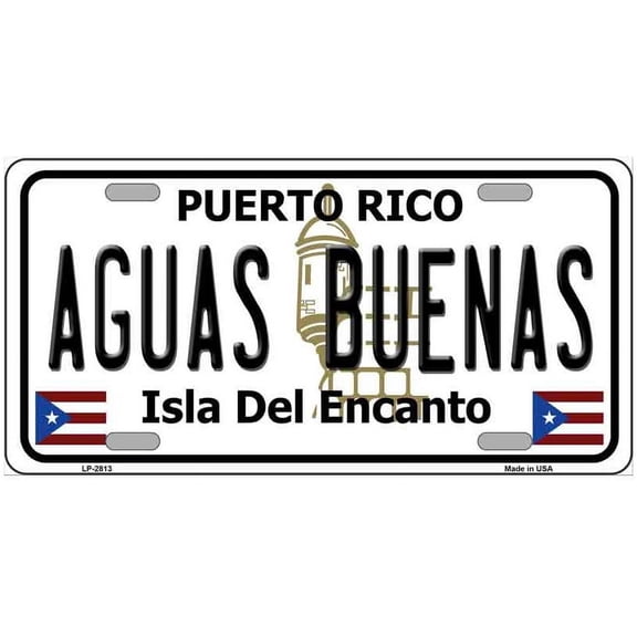 Aguas Buenas Puerto Rico Metal Novelty License Plate LP-2813