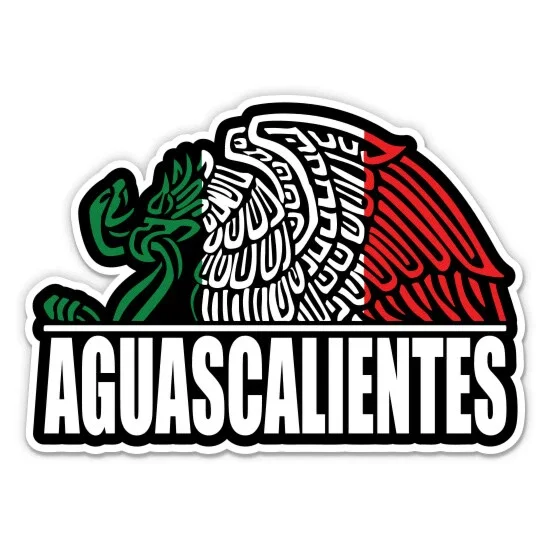Aguascalientes Mexico Decal Sticker - 9 Inches Wide, Waterproof Vinyl For Car, Laptop, Window