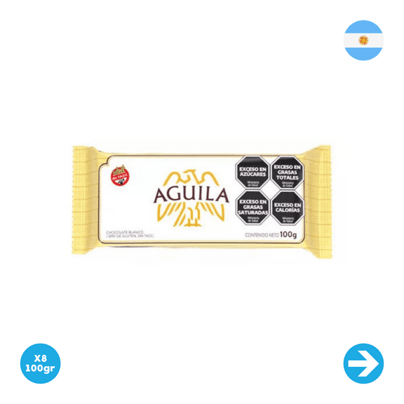 Aguila Chocolate Blanco 100Gr X 8 Units