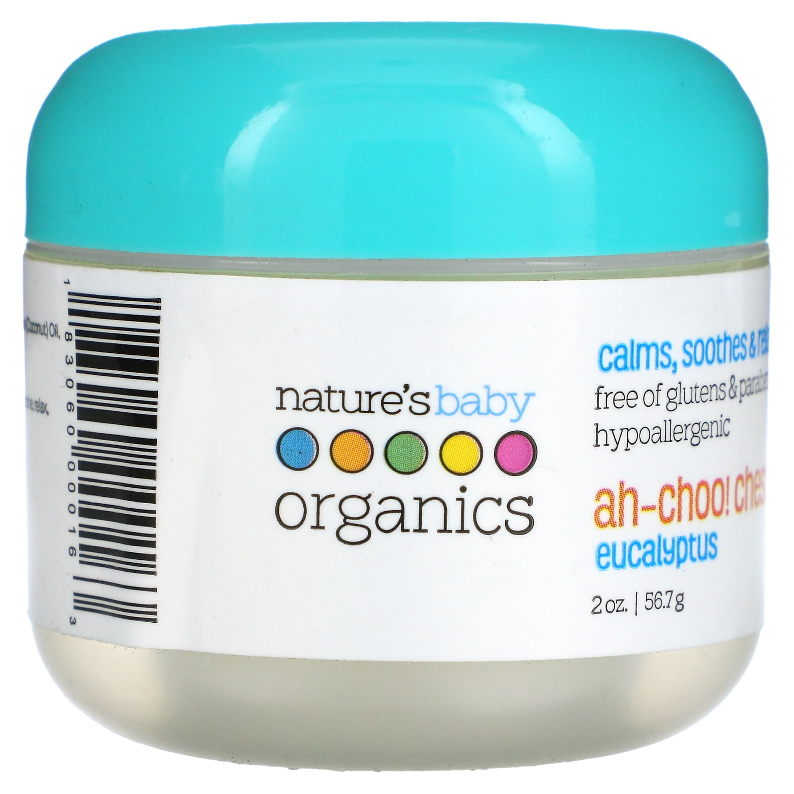 AhChoo! Chest Rub, Eucalyptus, 2 oz (56.7 g), Nature's Baby Organics