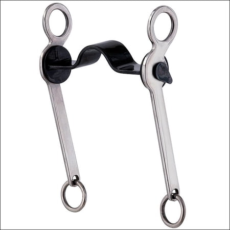 Ah352 Hilason Stainless Steel Roping Horse Bit Sweet Iron Low Port Mouth