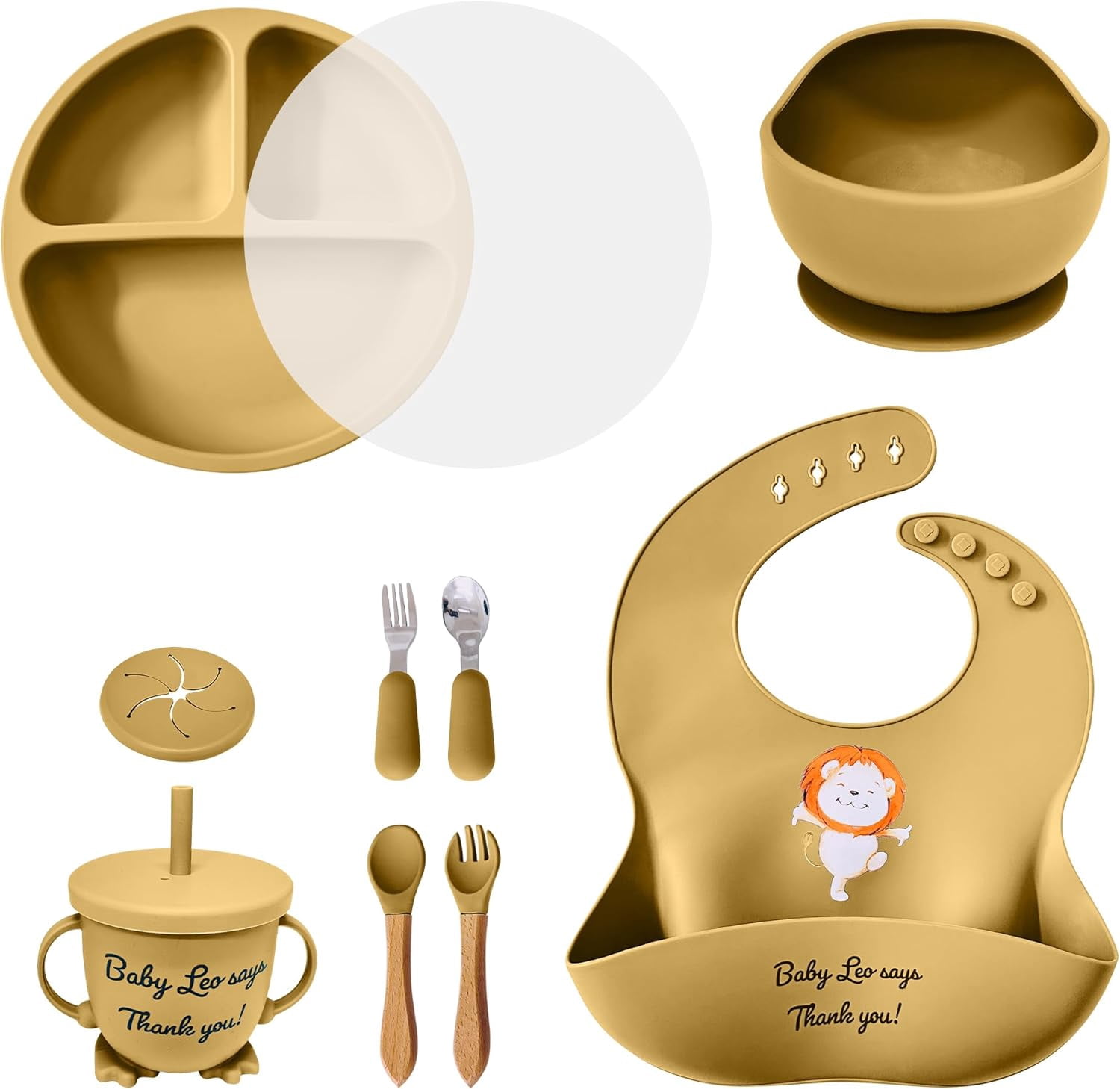 Aha Essentials Baby Feeding Set 12-Piece Silicone Beige