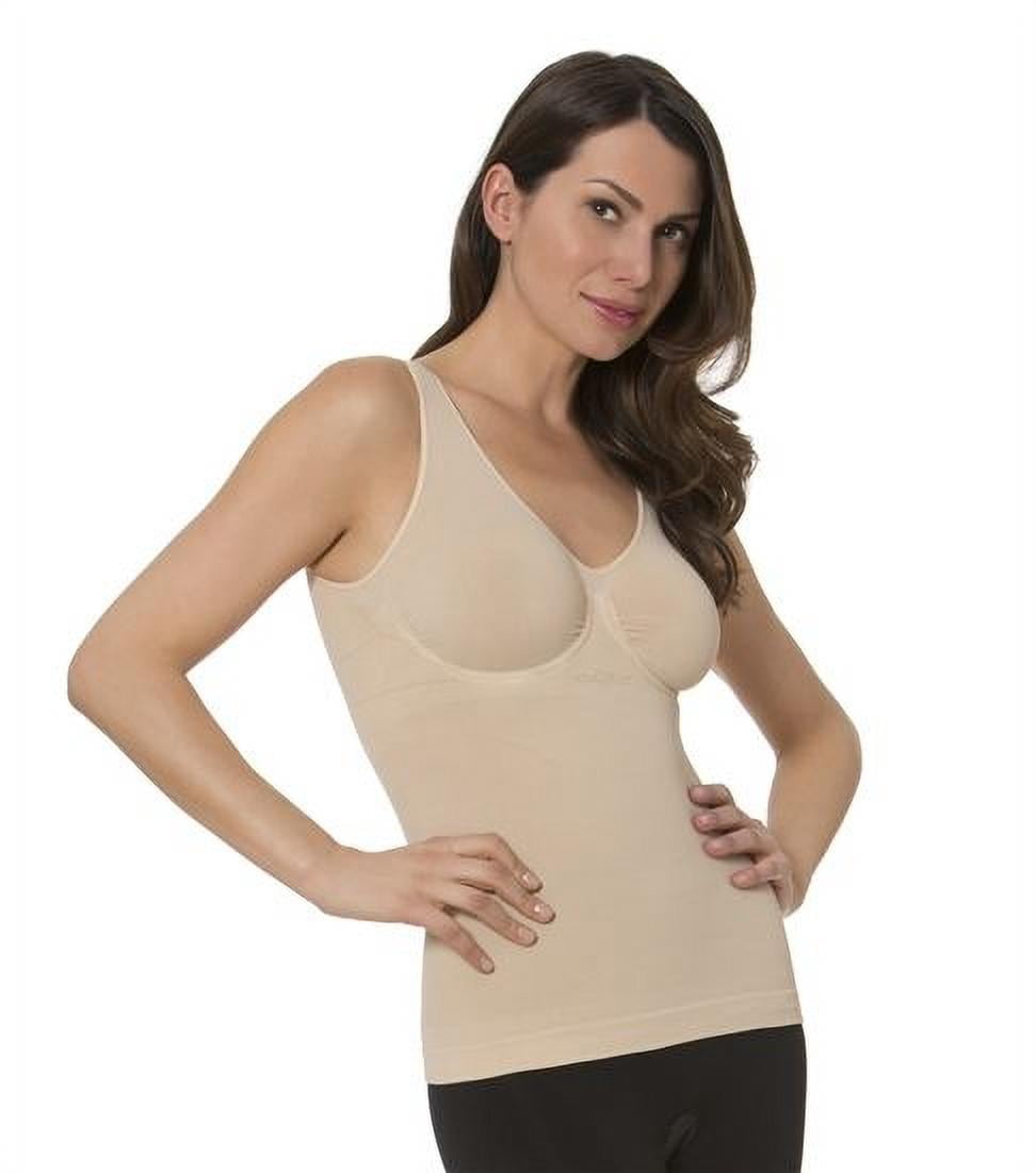 Aha Moment by N-fini 573 Women's Shapewear Tank Top with Non-padded  Underwire Bra Small/Medium Nude 