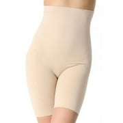 Aha Moment by N-fini 582 Women's Plus Shapewear High-Waisted Control Thigh Slimmers Shorts L/2X Nude