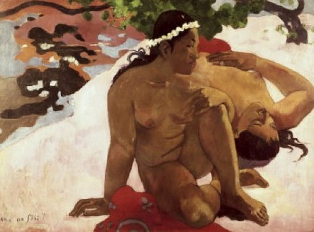 Aha Oe Feii (Are You Jealous) SD 1892 Paul Gauguin (1848-1903French) Oil on Canvas Pushkin Museum of Fine Arts Moscow Russia Canvas Art - Paul Gauguin (18 x 24)