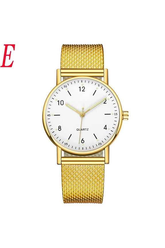 Womens Watches Sale Prime High-end Quartz Watch Stainless Steel Luminous Dial Leisure Watch Ladies Watches E