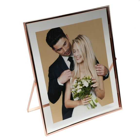 AhaGo 10x12 Rose Gold Floating Picture Frame, Vertical, For Photo 9x11, 8x10, 7x9, Classy For Festival, Wedding