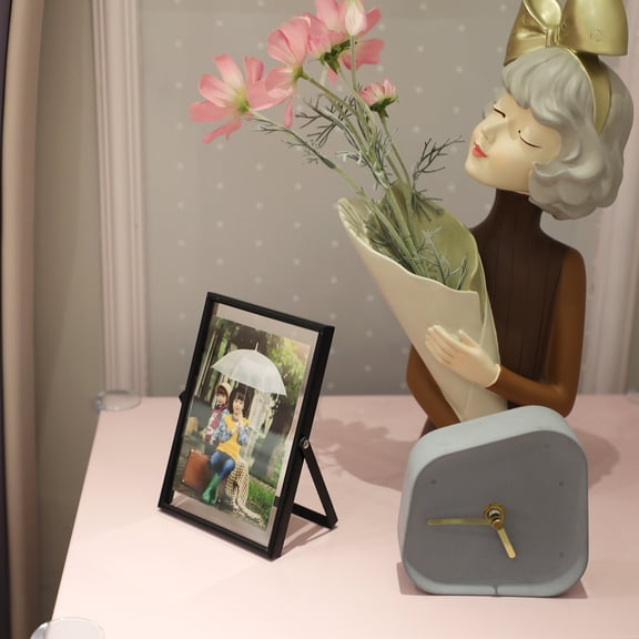 AhaGo 4x6 Black Floating Picture Frame, Vertical, For Photo 4x6, 3.5x5, 3x4, Classy For Festival, Wedding