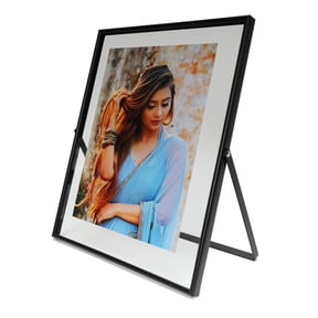 AhaGo 8x10 Black Floating Picture Frame, Vertical, for Photo 7x9, 6x8, 5x7, Classy Gift for Festival, Home or Wedding
