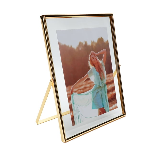 AhaGo 8x10 Gold Floating Picture Frame, Vertical, for Photo 7x9, 6x8