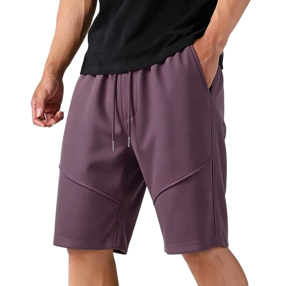 AhaOh Men's Strethchy Athletic Shorts with Pockets Drawstring Elastic Waist Casual Workout Running Gym Summer Bottoms XL