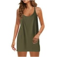 thumbnail image 1 of Ahabrexf Athletic Dress for Women Hot Shot Mini Dress Onesie Oversized Romper Pockets Built-in Shorts Summer Dresses, 1 of 7
