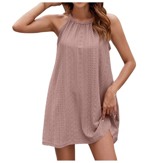 Ahabrexf Athletic Dress for Women Hot Shot Mini Dress Onesie Oversized Romper Pockets Summer Dresses