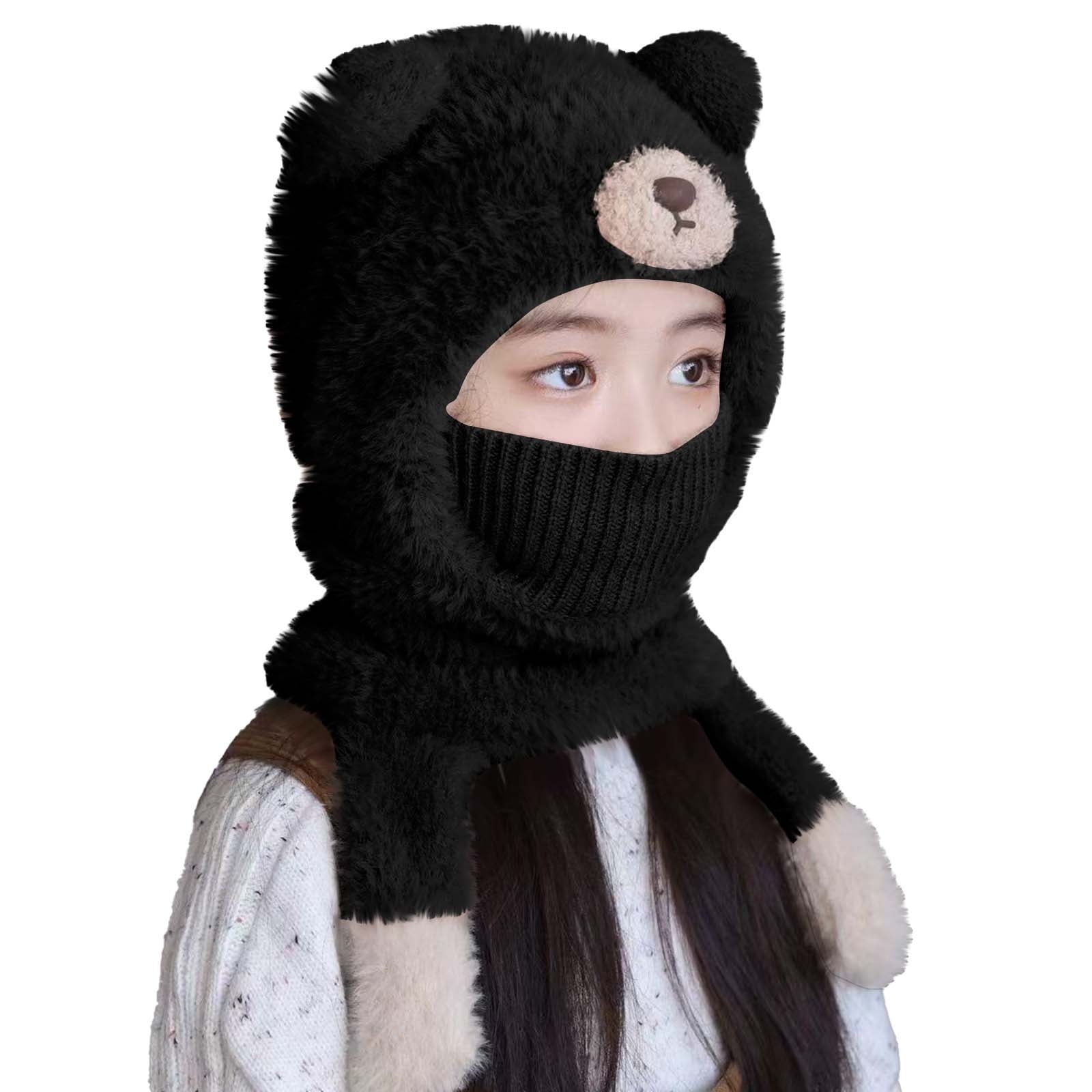 Ahabrexf Balaclava Ski Solid Color Single Layer Winter Warm Neck Protection Face Cover for Outdoor Sports Cycling