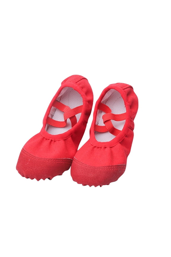 Ballet Shoes for Kids Unisex Canvas Pointed Toe Dance Sneakers for Gymnastics and Yoga