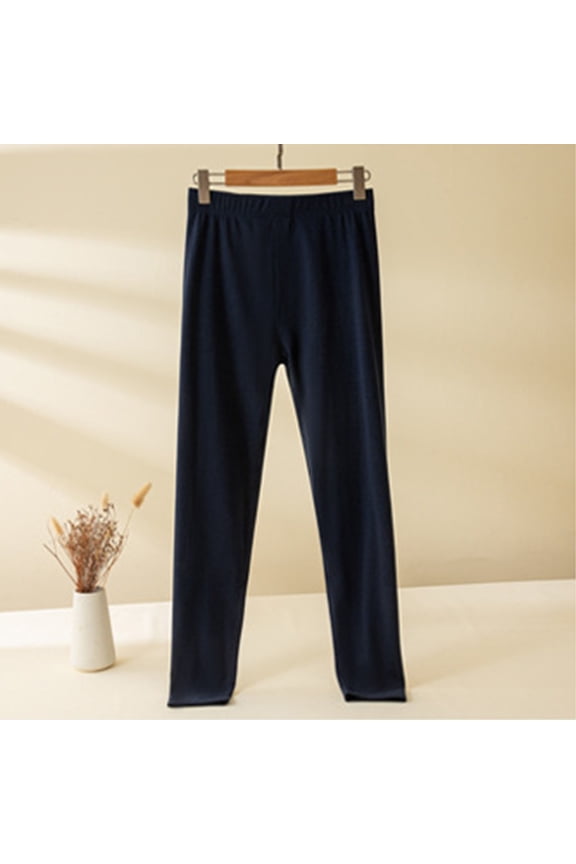 Base Layer Men Cold Weather,Solid Color Thermal Double Sided Brushed Fleece Warm Leggings