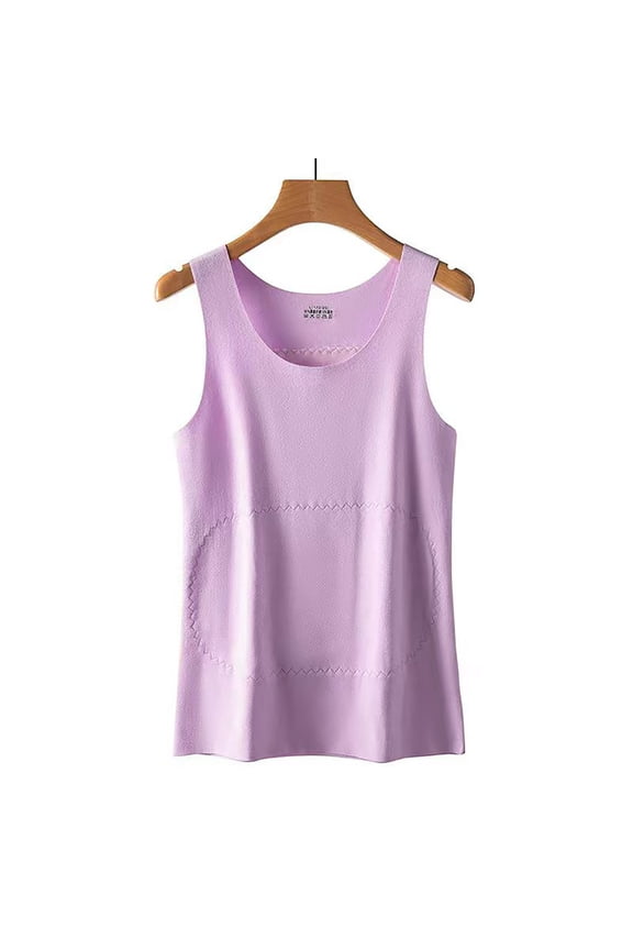 Base Layer Women,Winter Seamless Double-Sided Fleece Velour Sleeveless Top for Layering